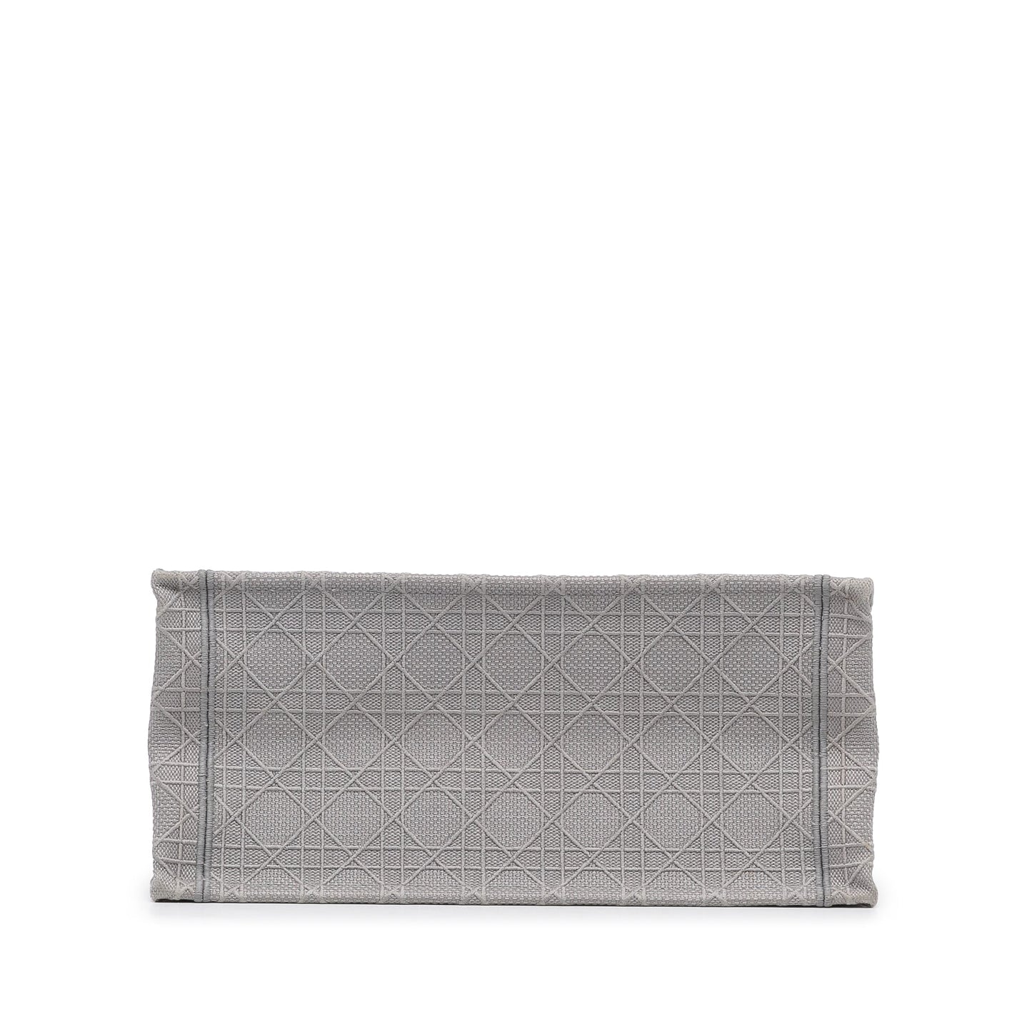 Dior Medium Cannage Embroidered Book Tote Gray