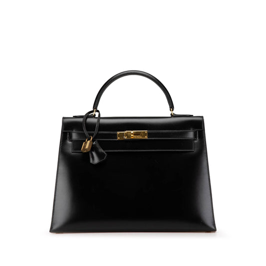 Hermès Box Calf Kelly Sellier 32 Black
