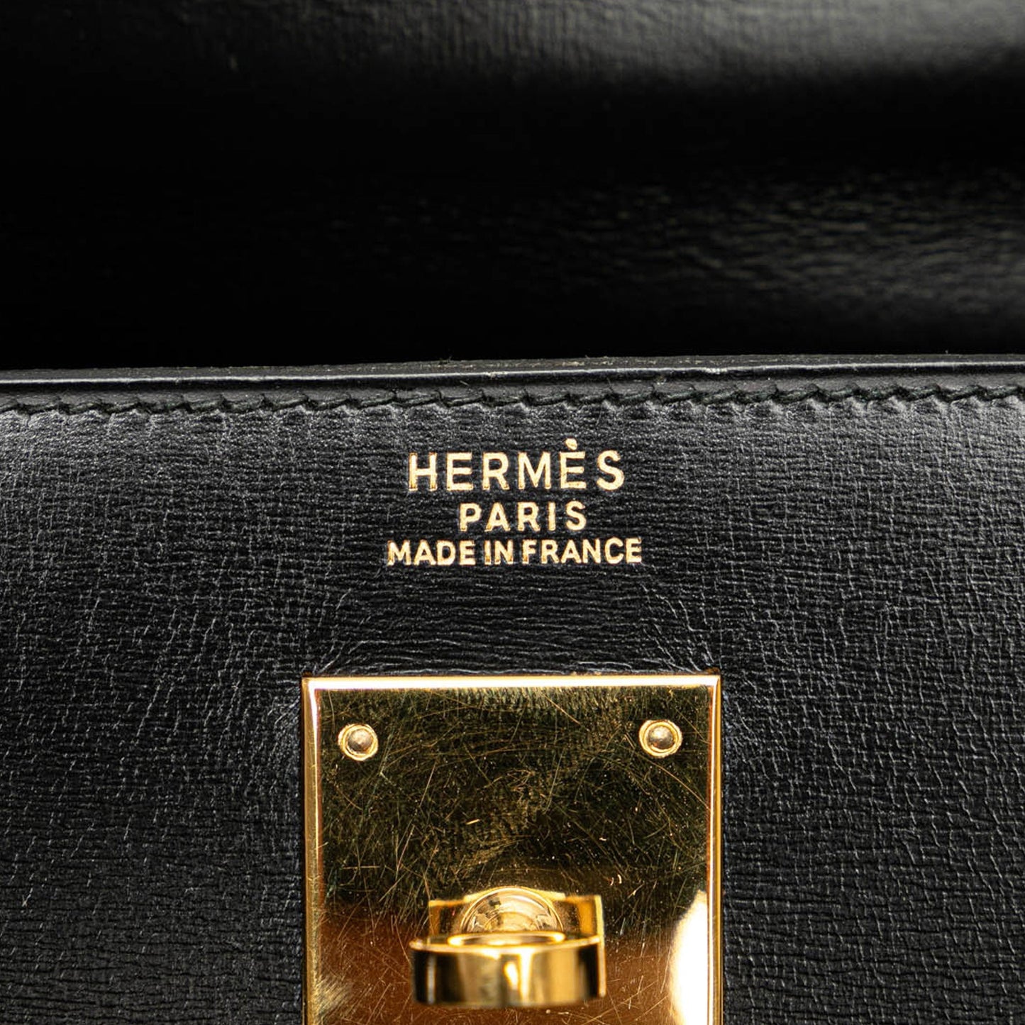 Hermès Box Calf Kelly Sellier 32 Black