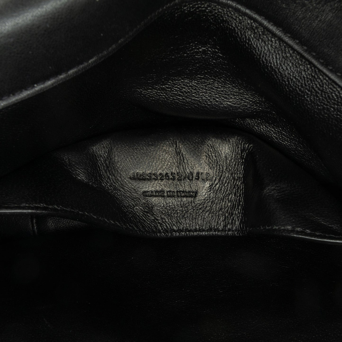 Saint Laurent Medium Lambskin Chevron Monogram Sulpice Bag Black