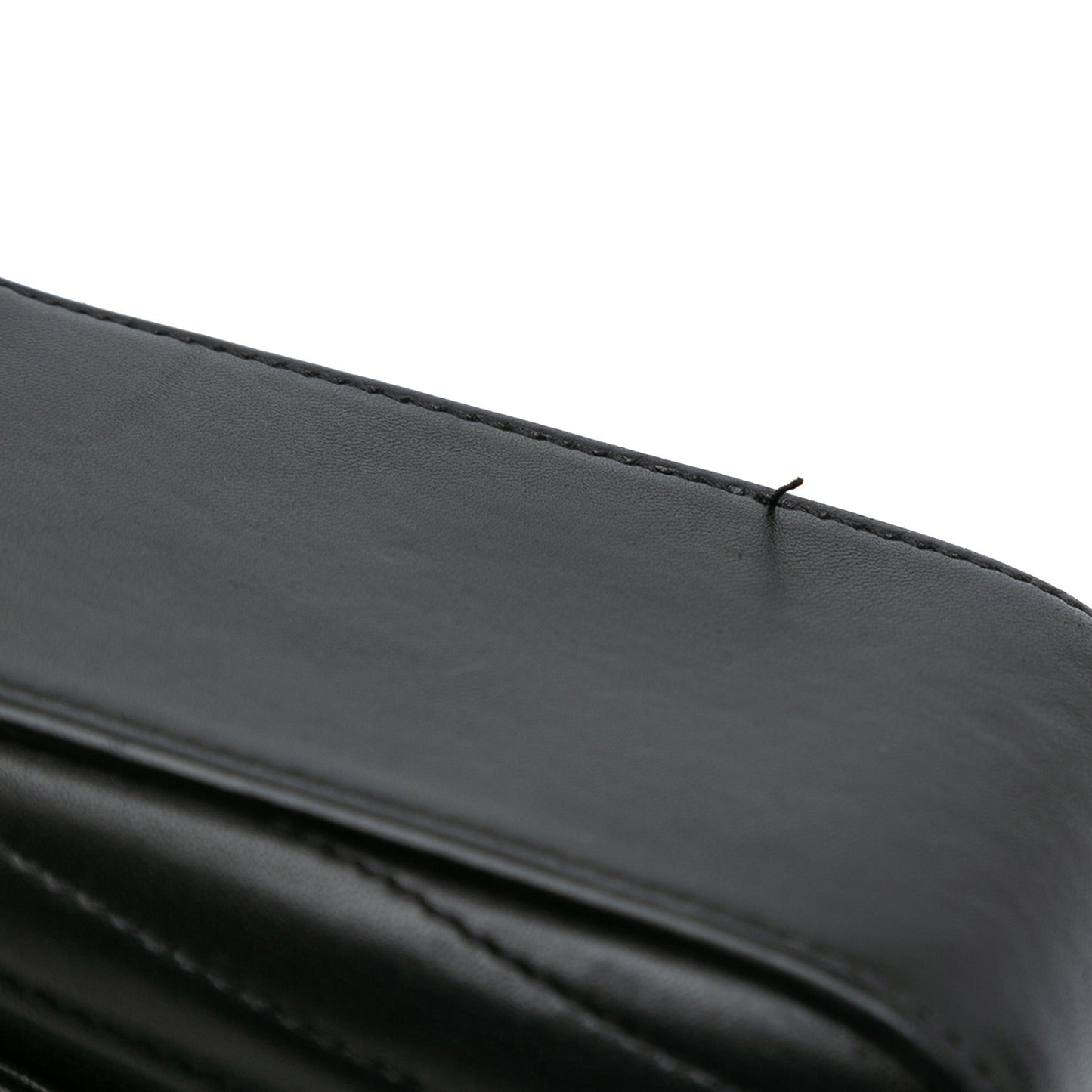 Saint Laurent Medium Lambskin Chevron Monogram Sulpice Bag Black