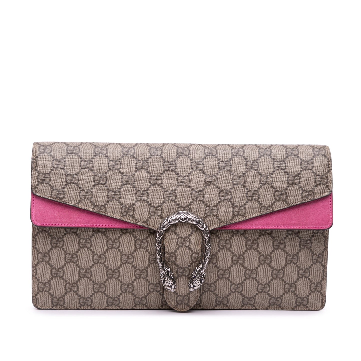Gucci GG Supreme Dionysus Clutch Brown