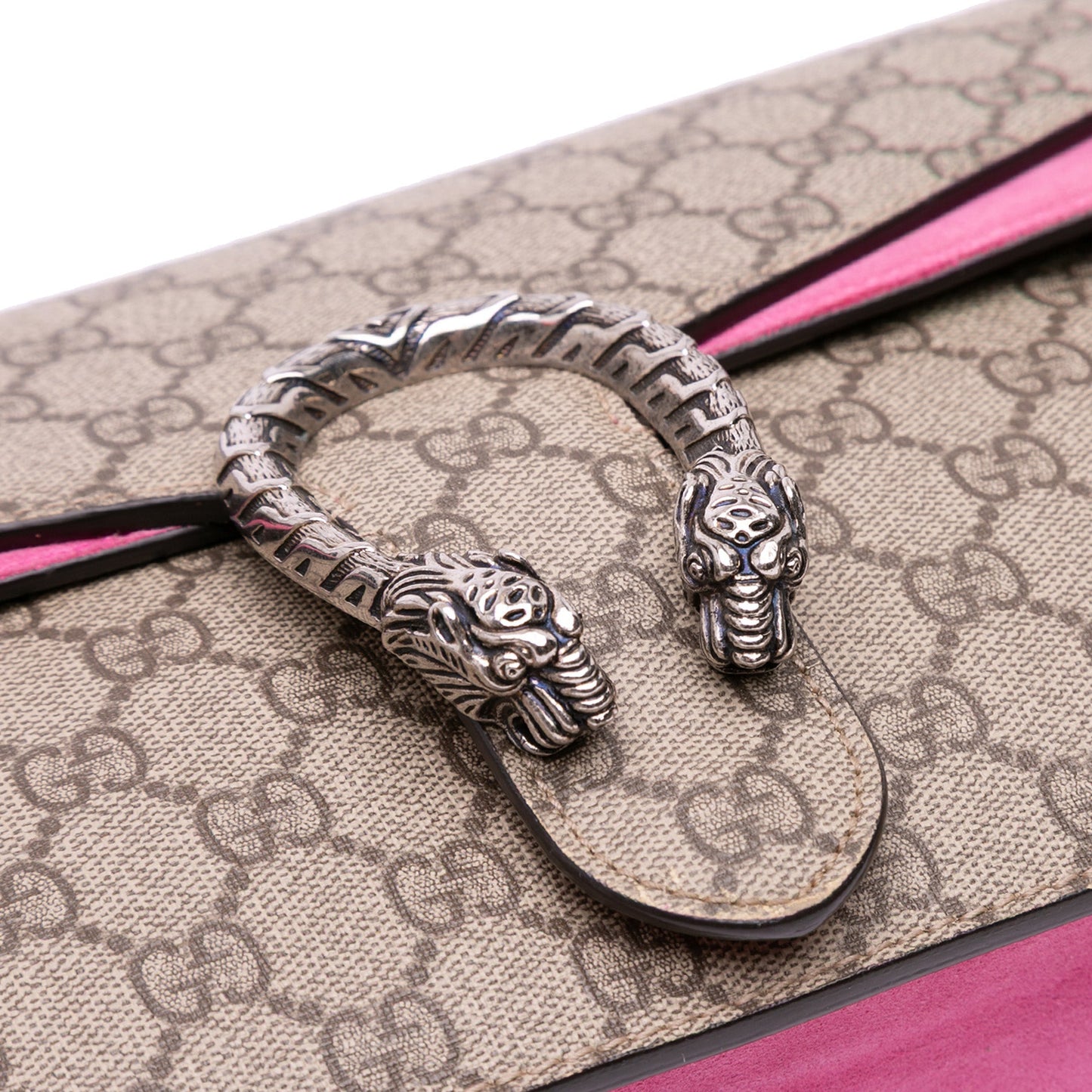 Gucci GG Supreme Dionysus Clutch Brown