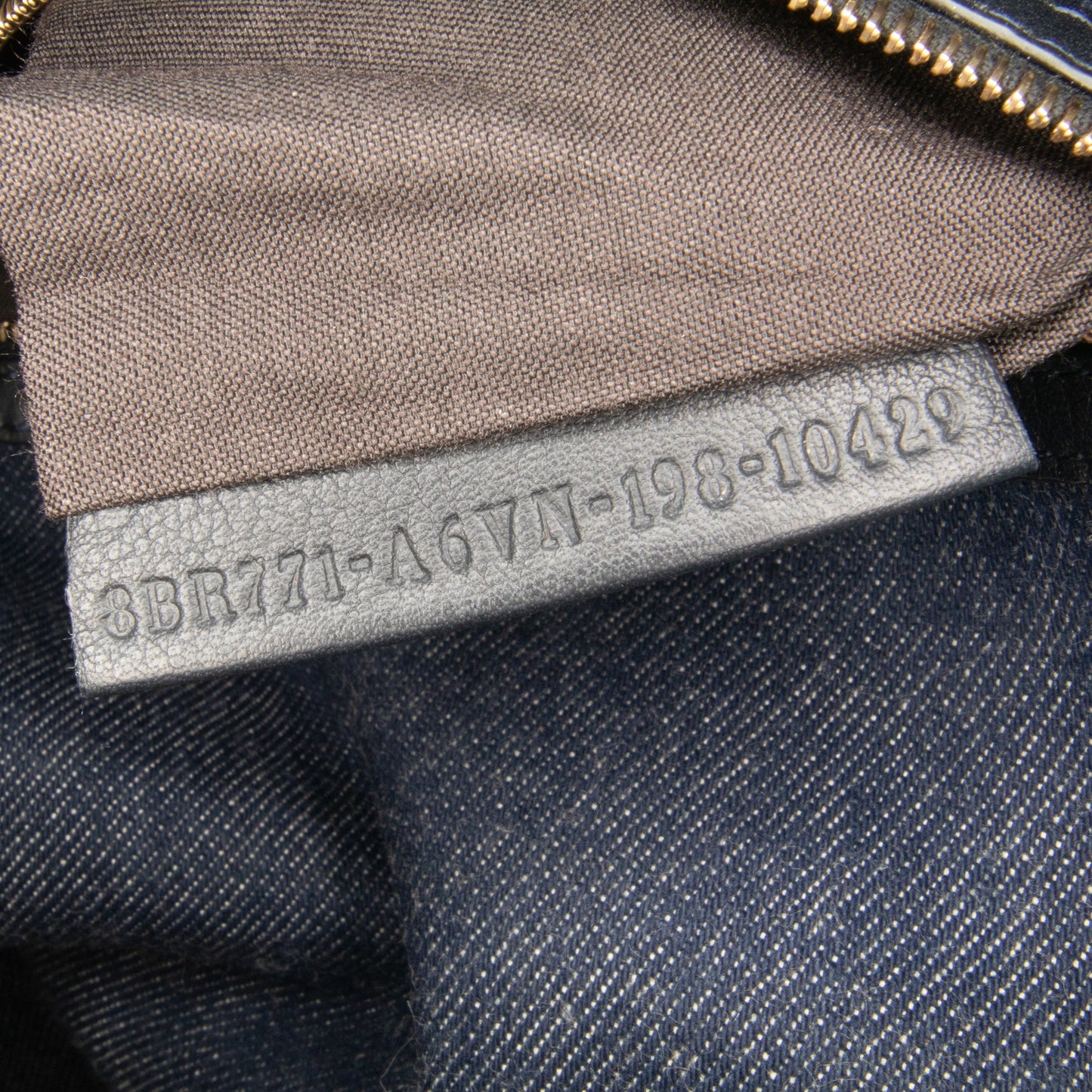Fendi Large Denim Baguette Satchel Blue