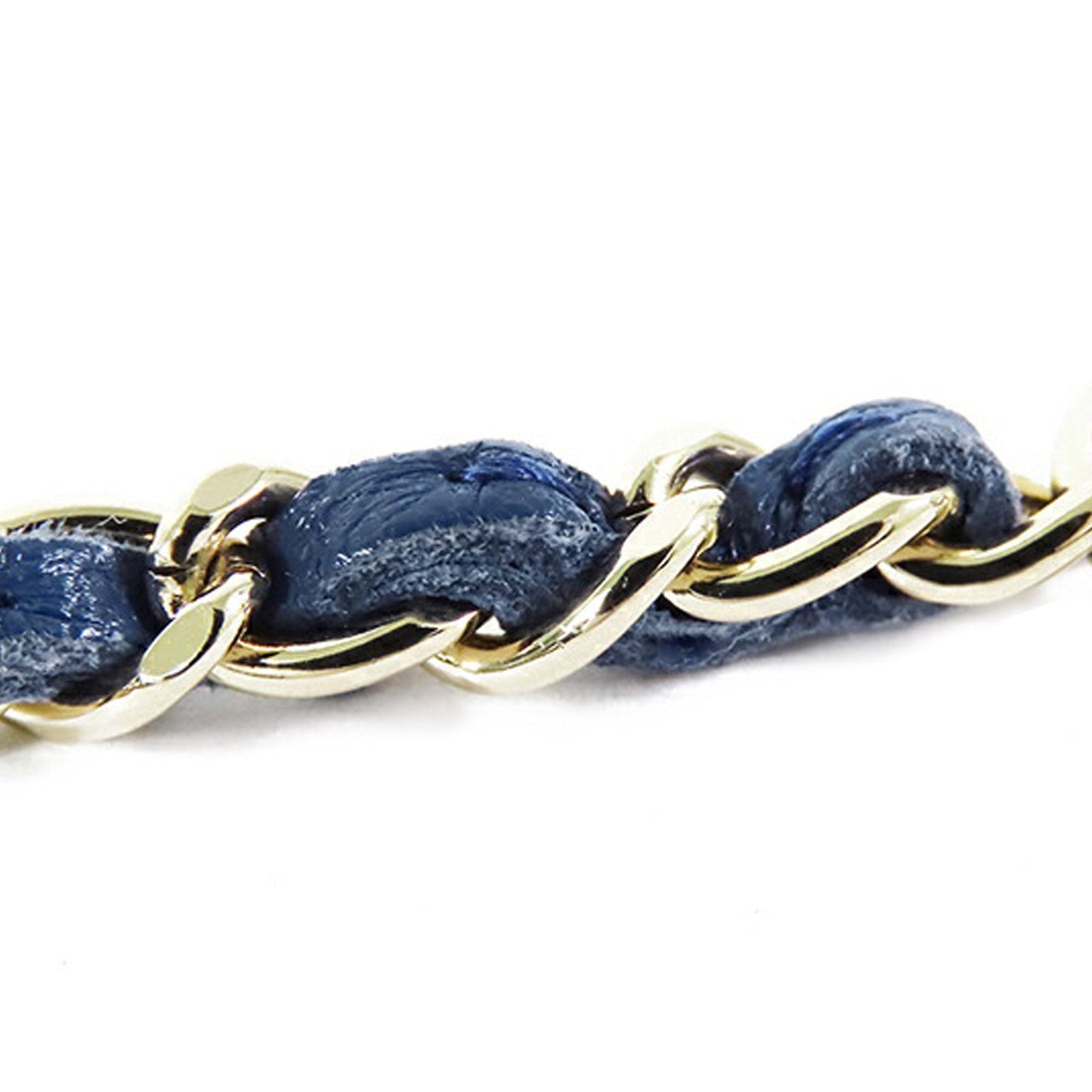 Chanel Mini Denim Mood Clutch with Chain Blue