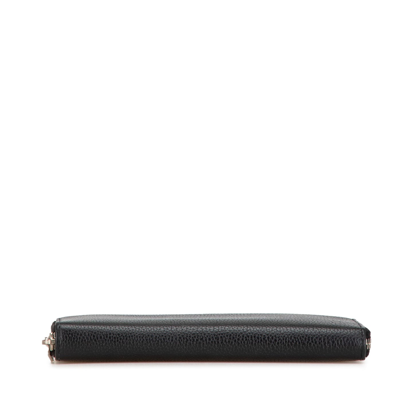 Saint Laurent Leather Zip Around Long Wallet Black