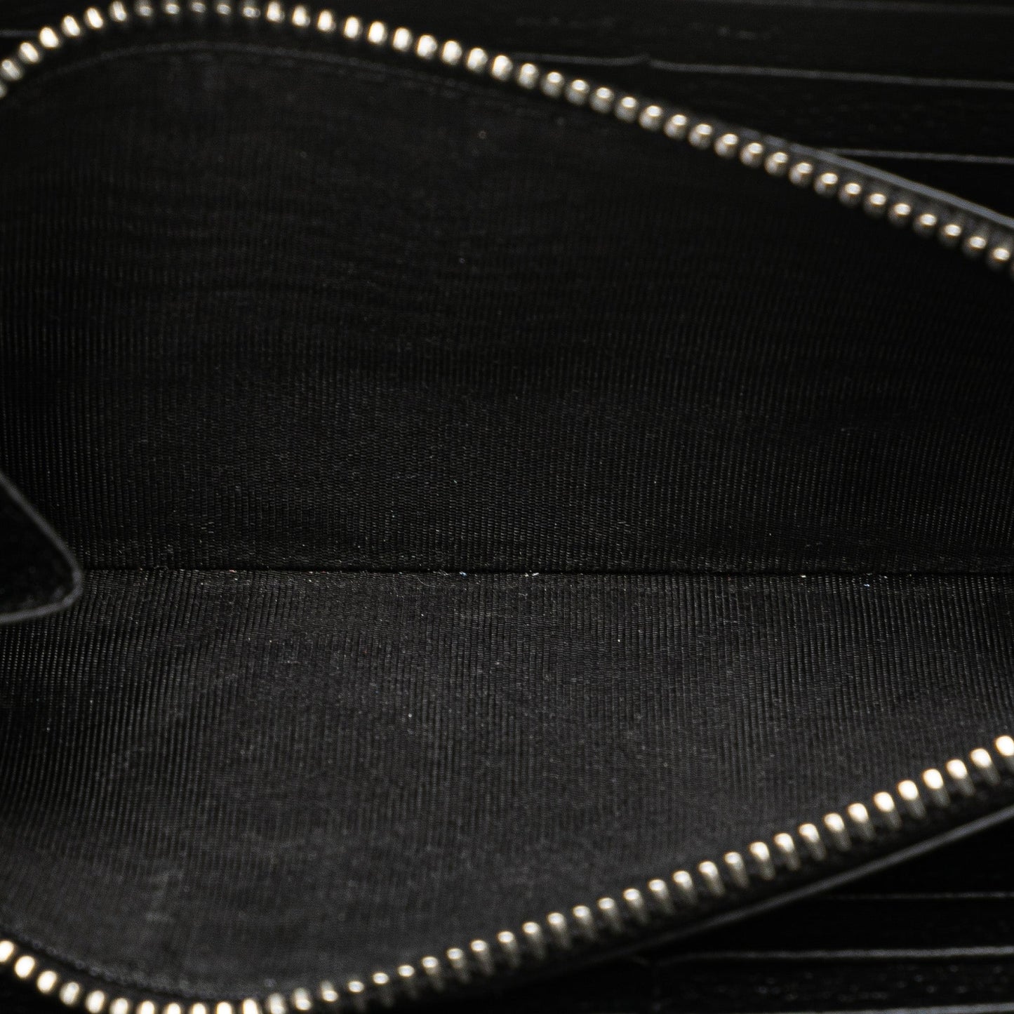 Saint Laurent Leather Zip Around Long Wallet Black