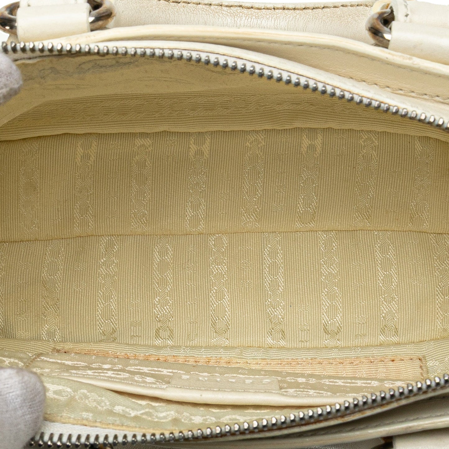 Celine Mini Leather Boogie Handbag White