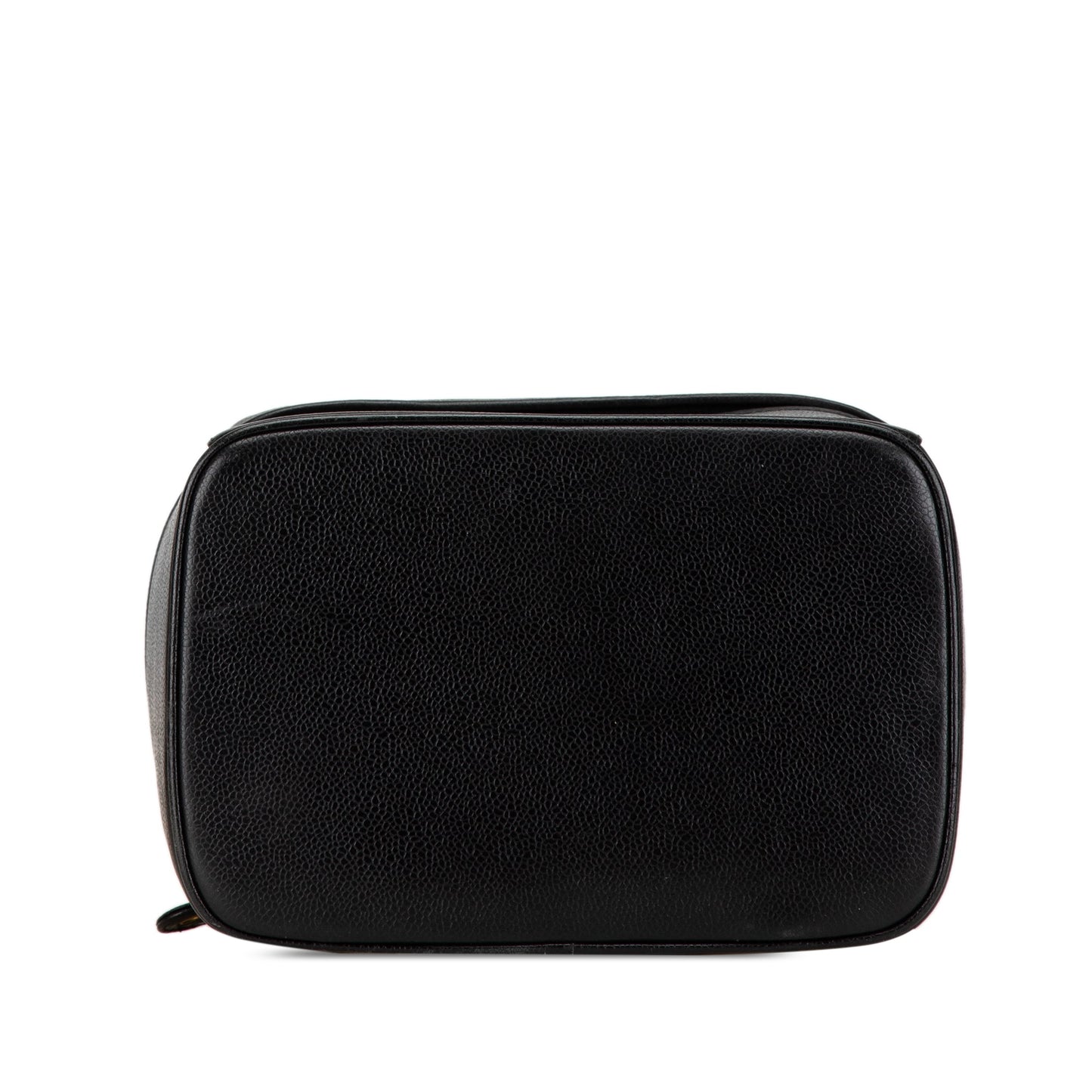 Chanel CC Caviar Vanity Train Case Black