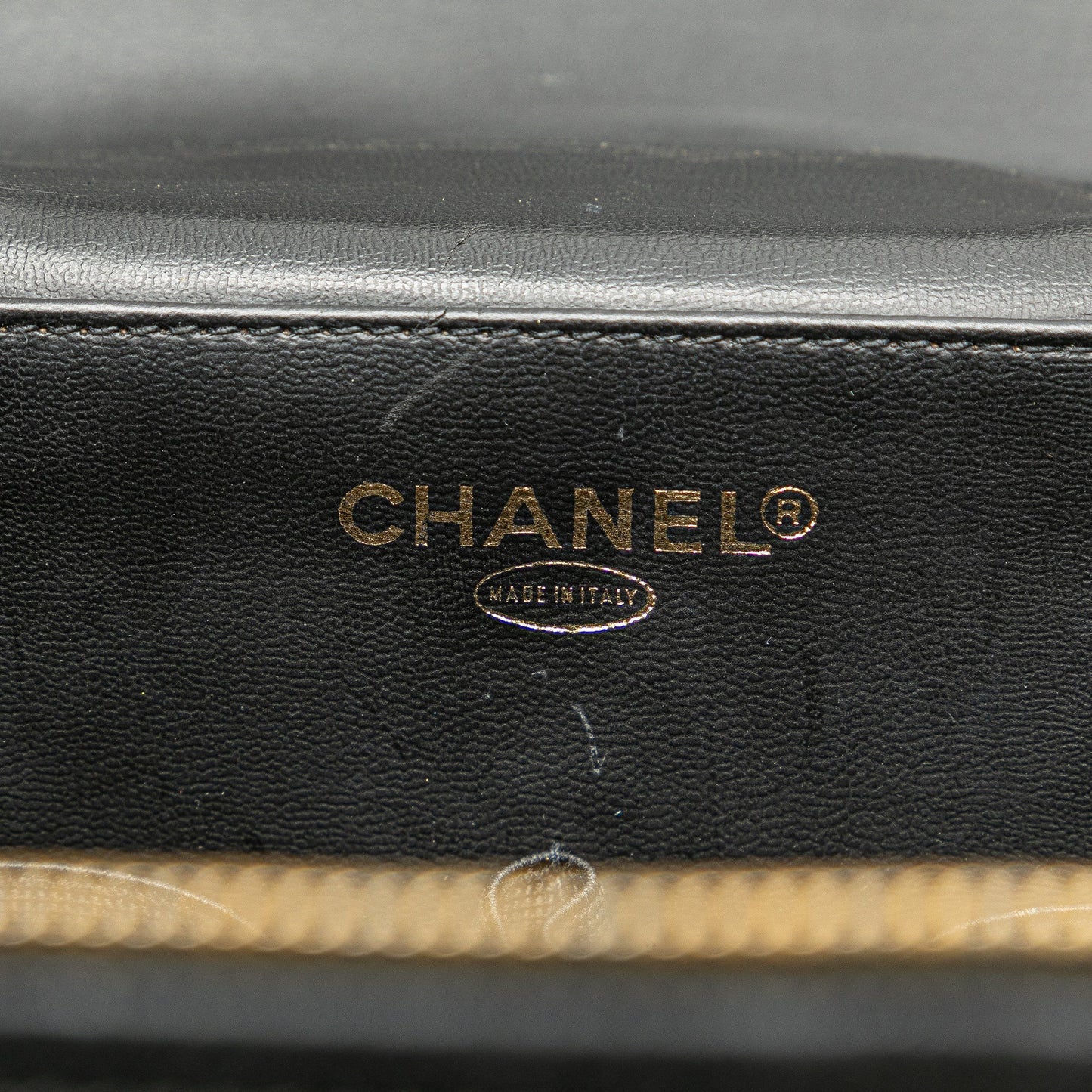 Chanel CC Caviar Vanity Train Case Black