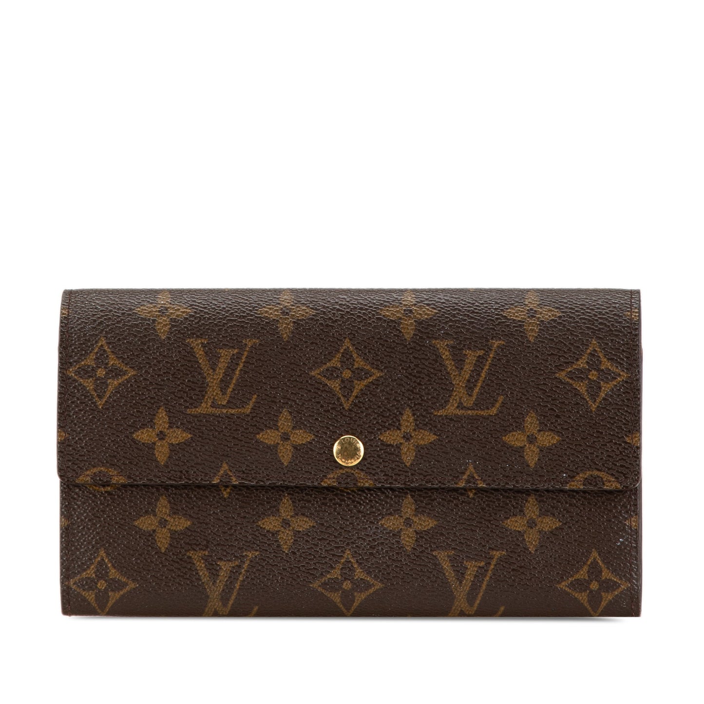 Louis Vuitton Monogram Sarah Long Wallet Brown