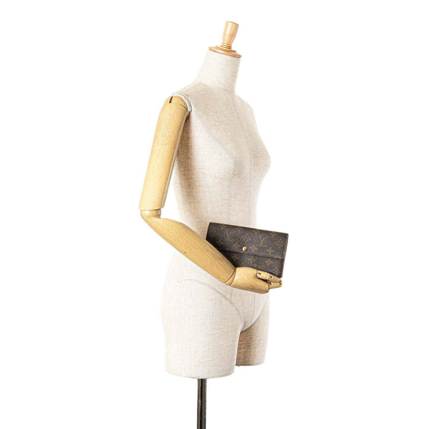 Louis Vuitton Monogram Sarah Long Wallet Brown