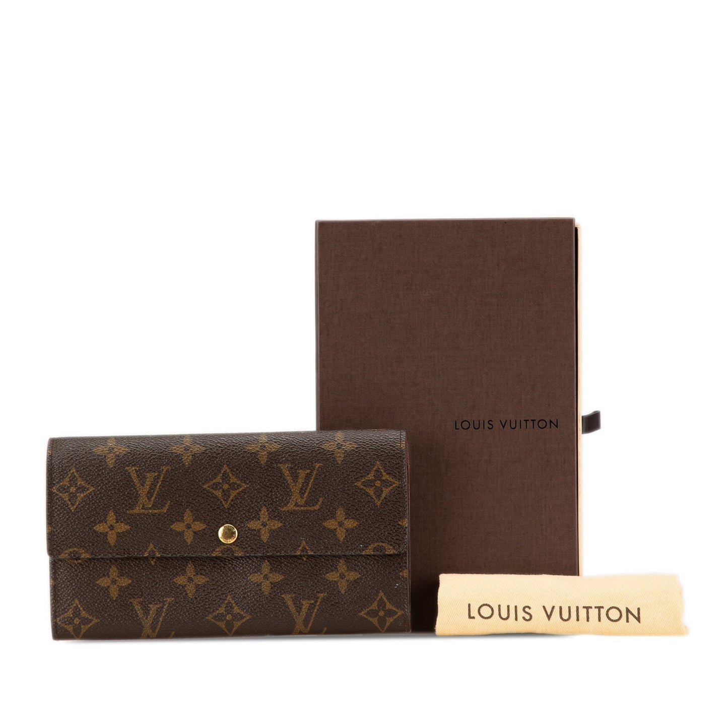 Louis Vuitton Monogram Sarah Long Wallet Brown