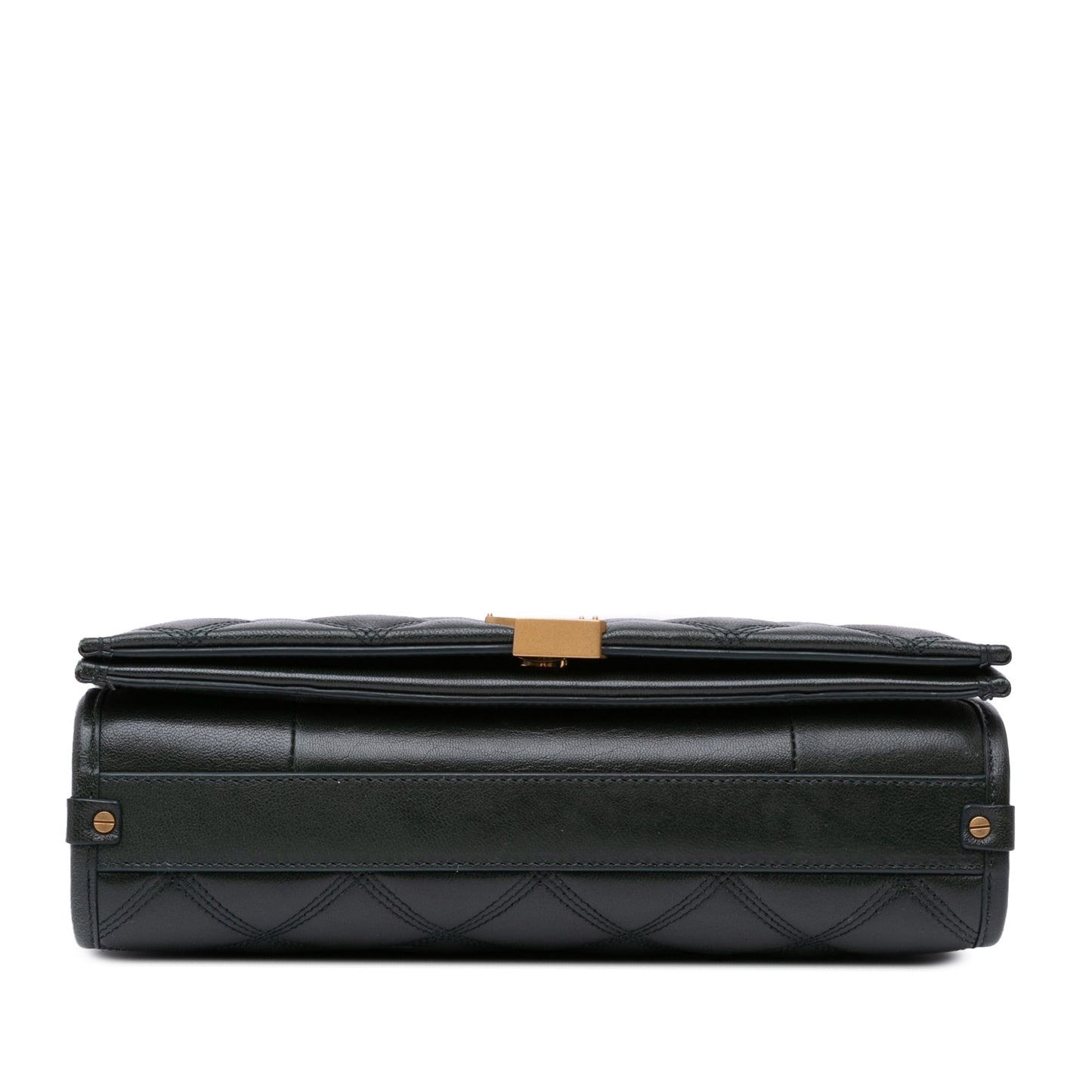 Saint Laurent Small Quilted Lambskin Becky Chain Shoulder Bag Green