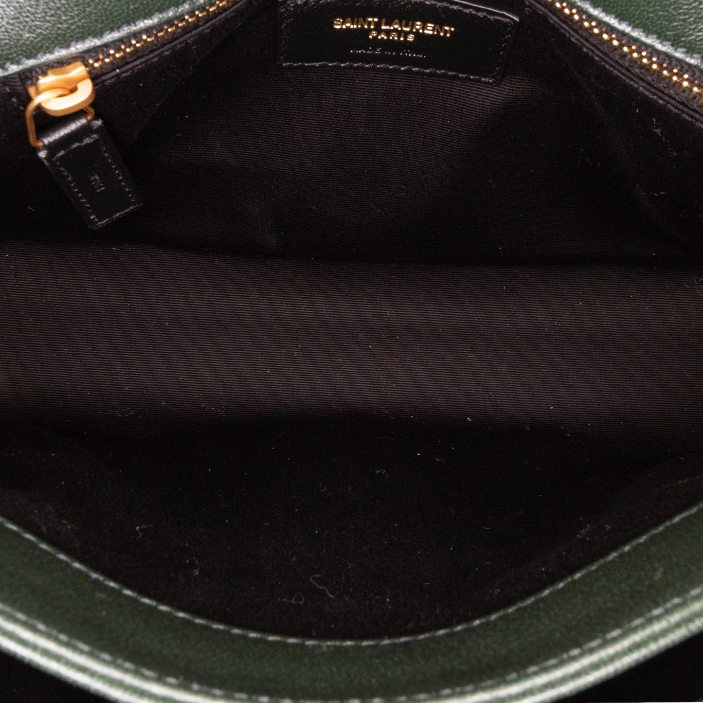 Saint Laurent Small Quilted Lambskin Becky Chain Shoulder Bag Green