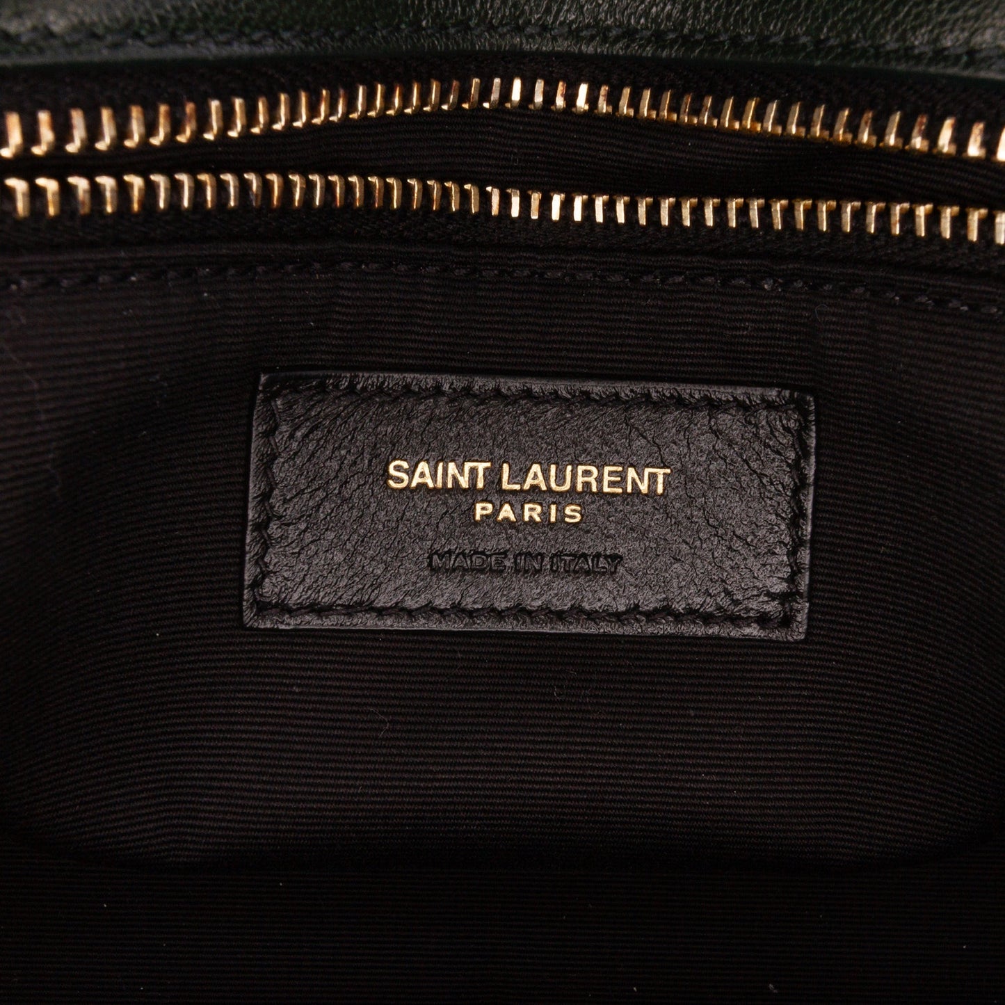 Saint Laurent Small Quilted Lambskin Becky Chain Shoulder Bag Green