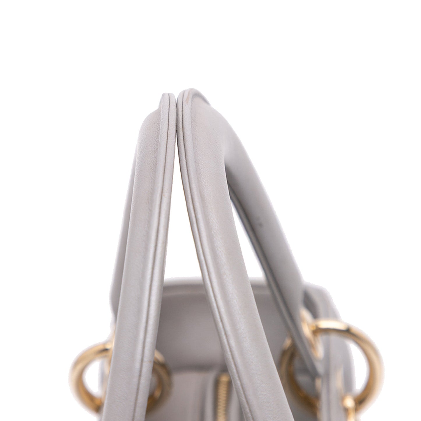 Dior Medium Pearlescent Lambskin Cannage Lady Dior Gray