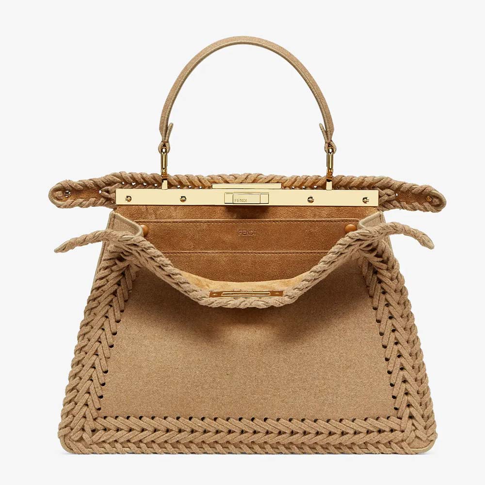 PEEKABOO ISEEU MEDIUM Beige Flannel Bag