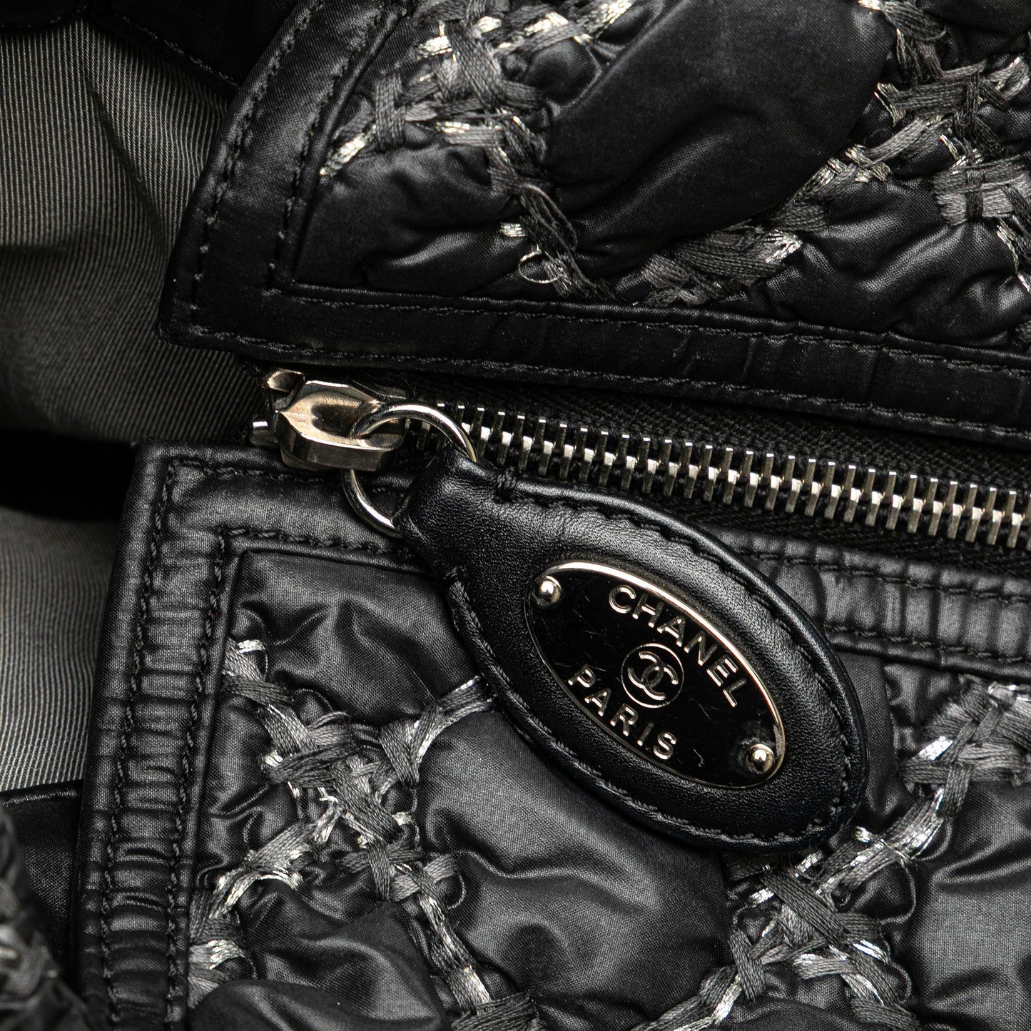 Chanel Paris-Byzance Tweed On Stitch Shoulder Bag Black