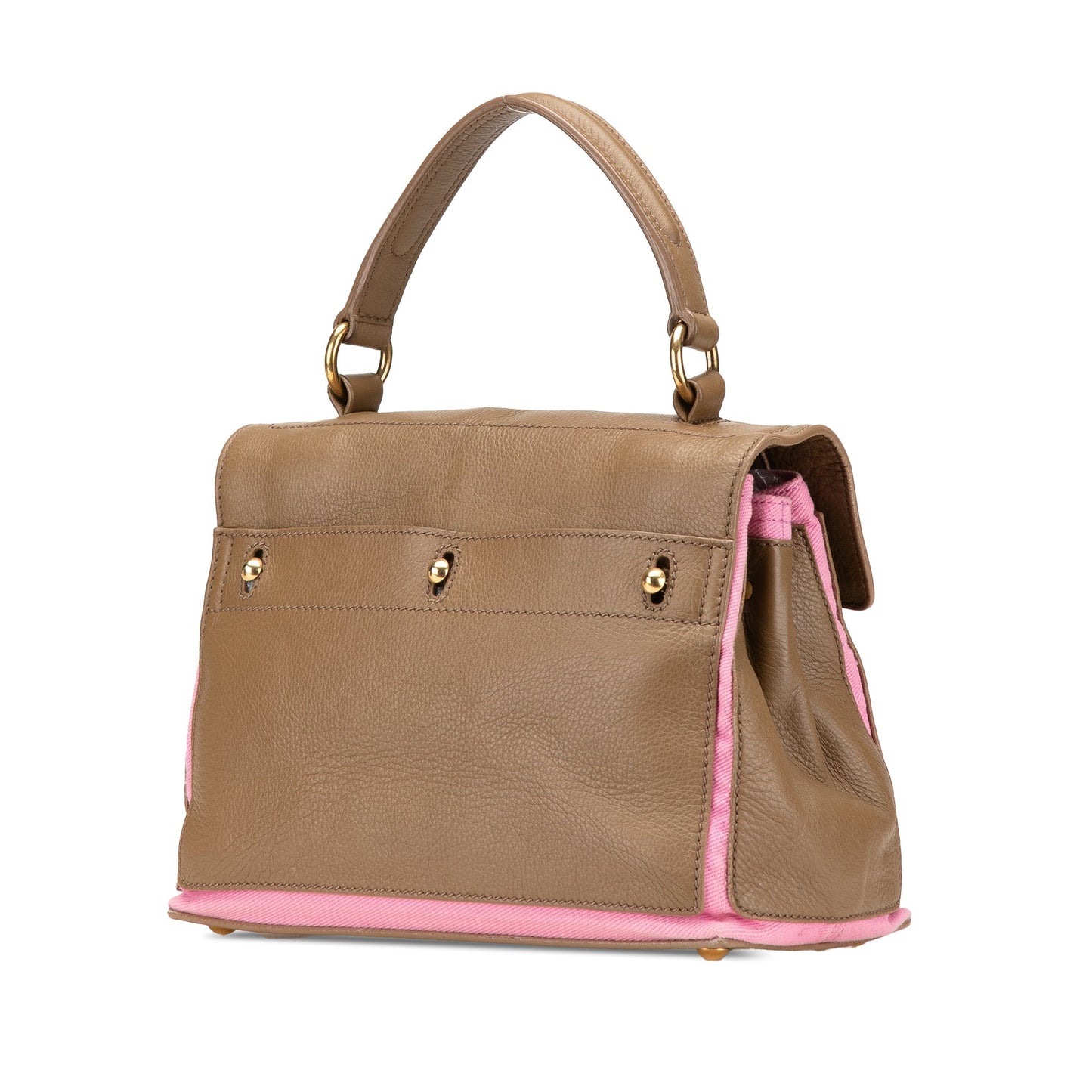 Yves Saint Laurent Small Leather Muse Two Satchel Brown