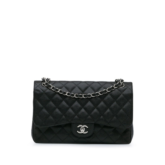 Chanel Jumbo Classic Caviar Double Flap Black