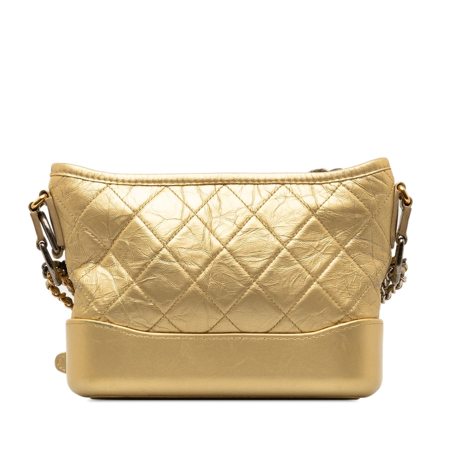 Chanel Small Metallic Lambskin Gabrielle Crossbody Gold