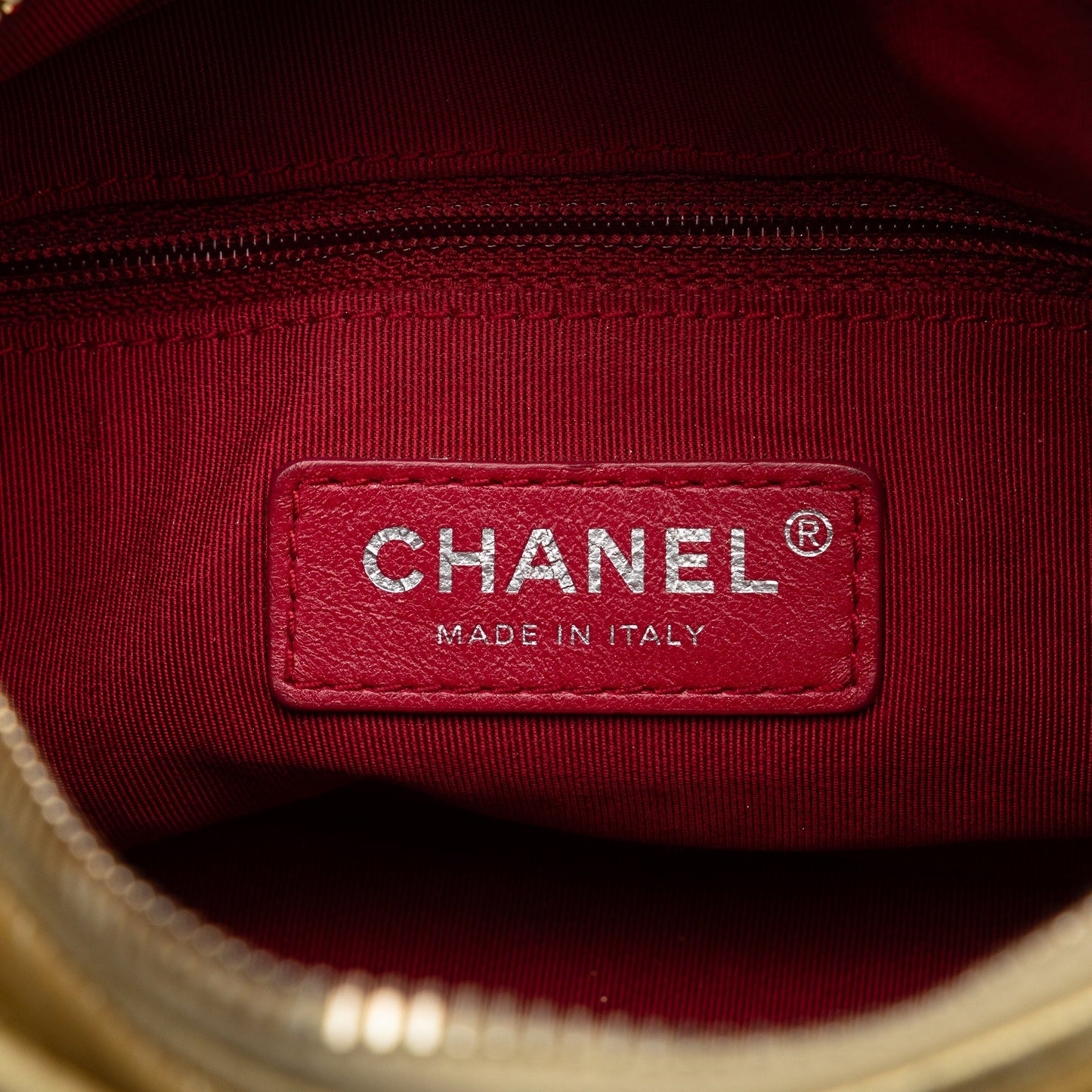 Chanel Small Metallic Lambskin Gabrielle Crossbody Gold