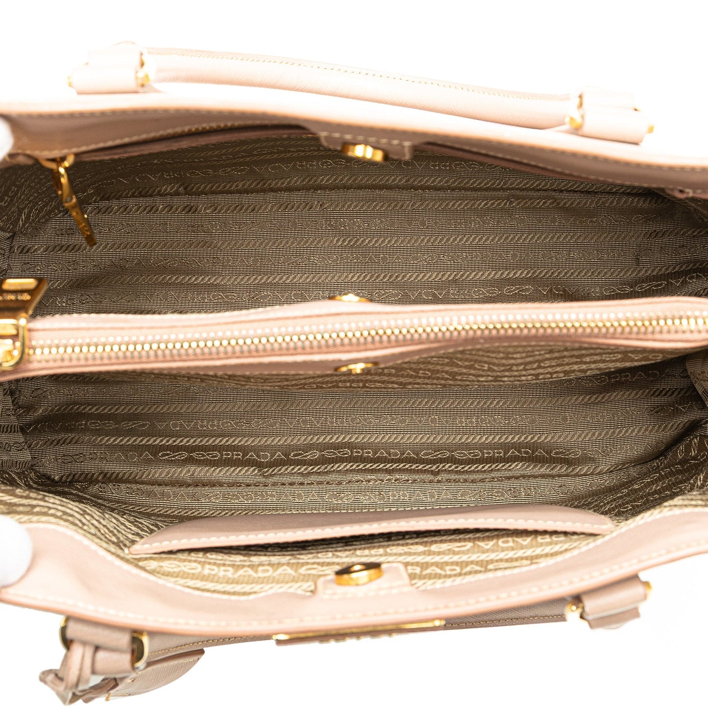 Prada Large Saffiano Lux Galleria Satchel Brown