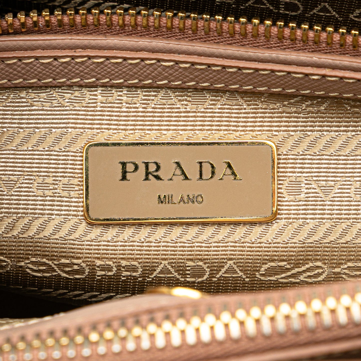 Prada Large Saffiano Lux Galleria Satchel Brown