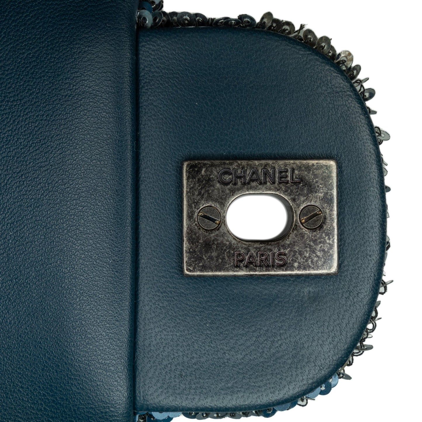 Chanel Paris Cuba Medium Sequin Coco Cuba Single Flap Blue