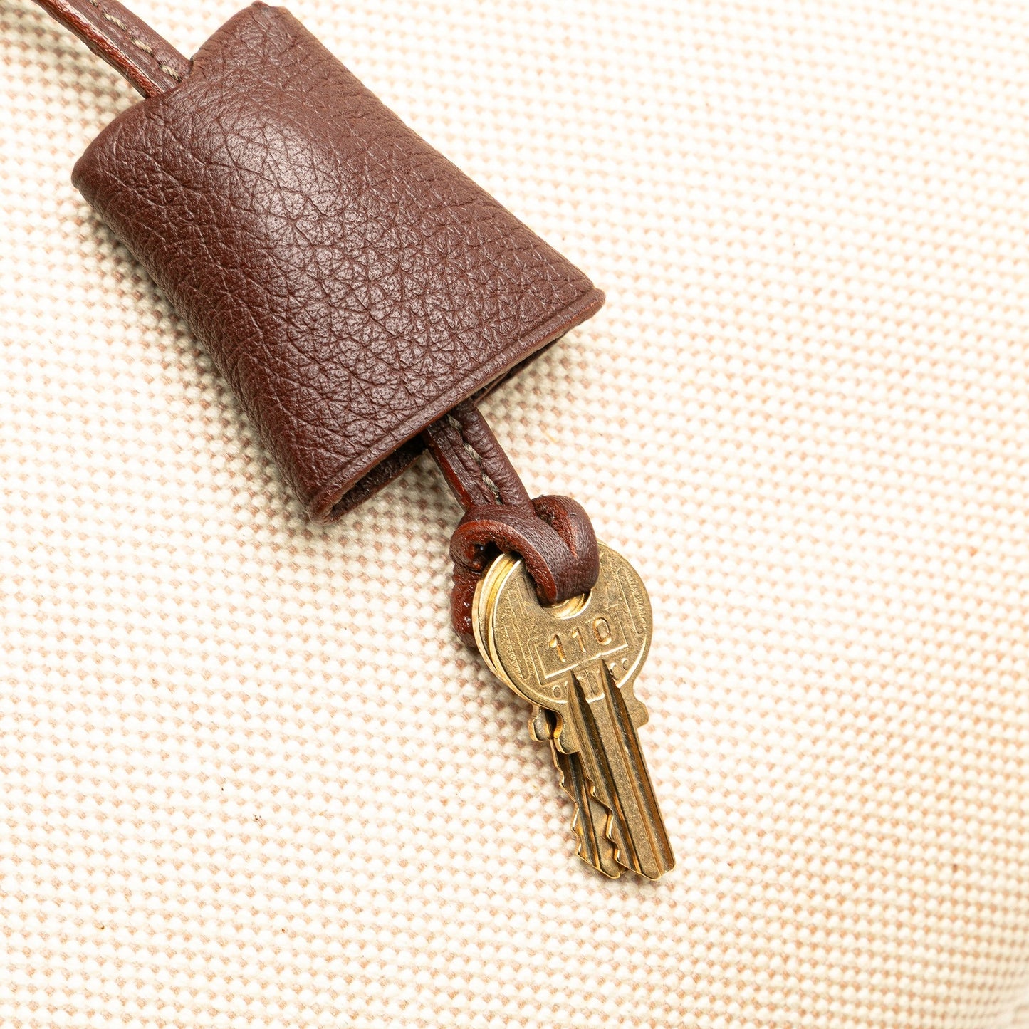Hermès Toile and Clemence Victoria 43 Brown
