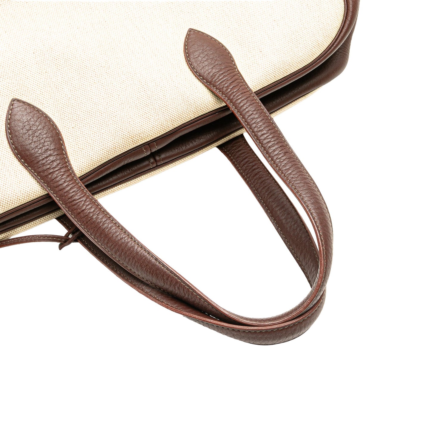 Hermès Toile and Clemence Victoria 43 Brown