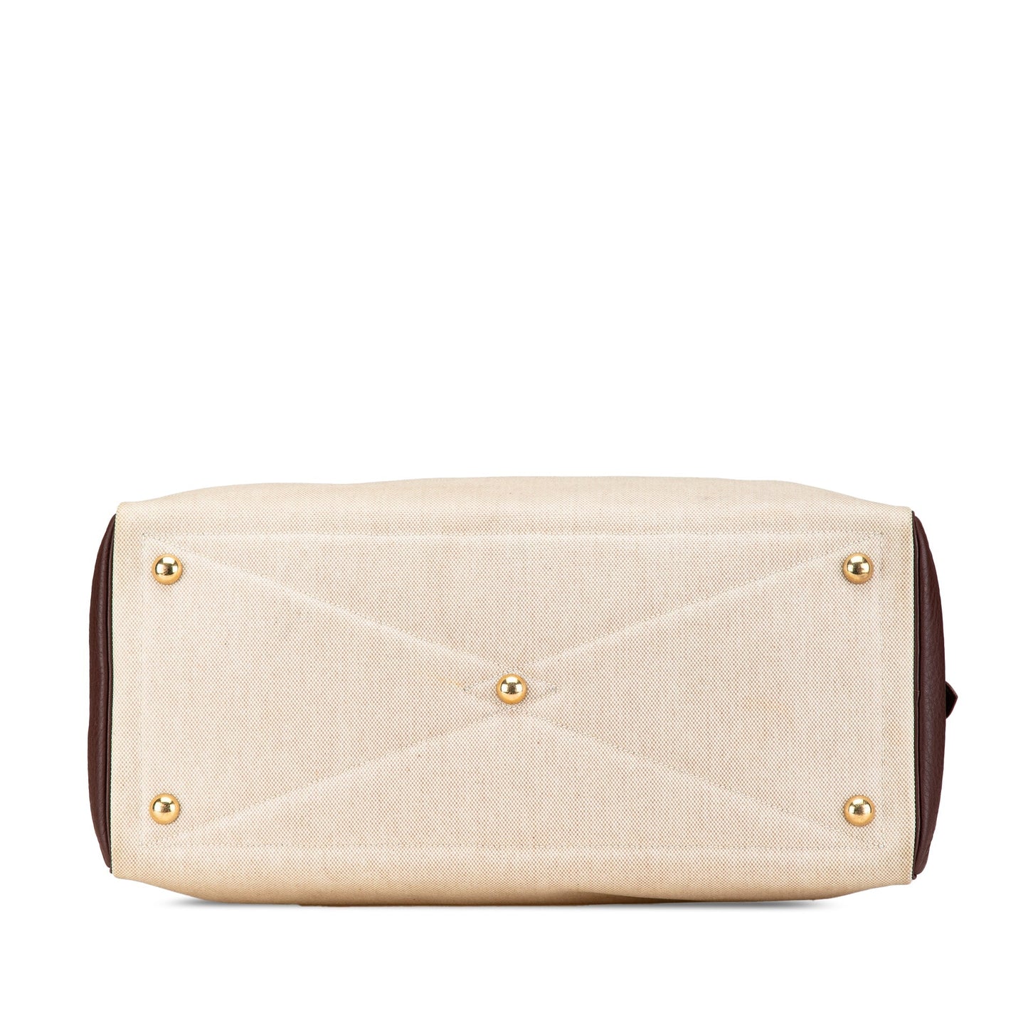 Hermès Toile and Clemence Victoria 43 Brown