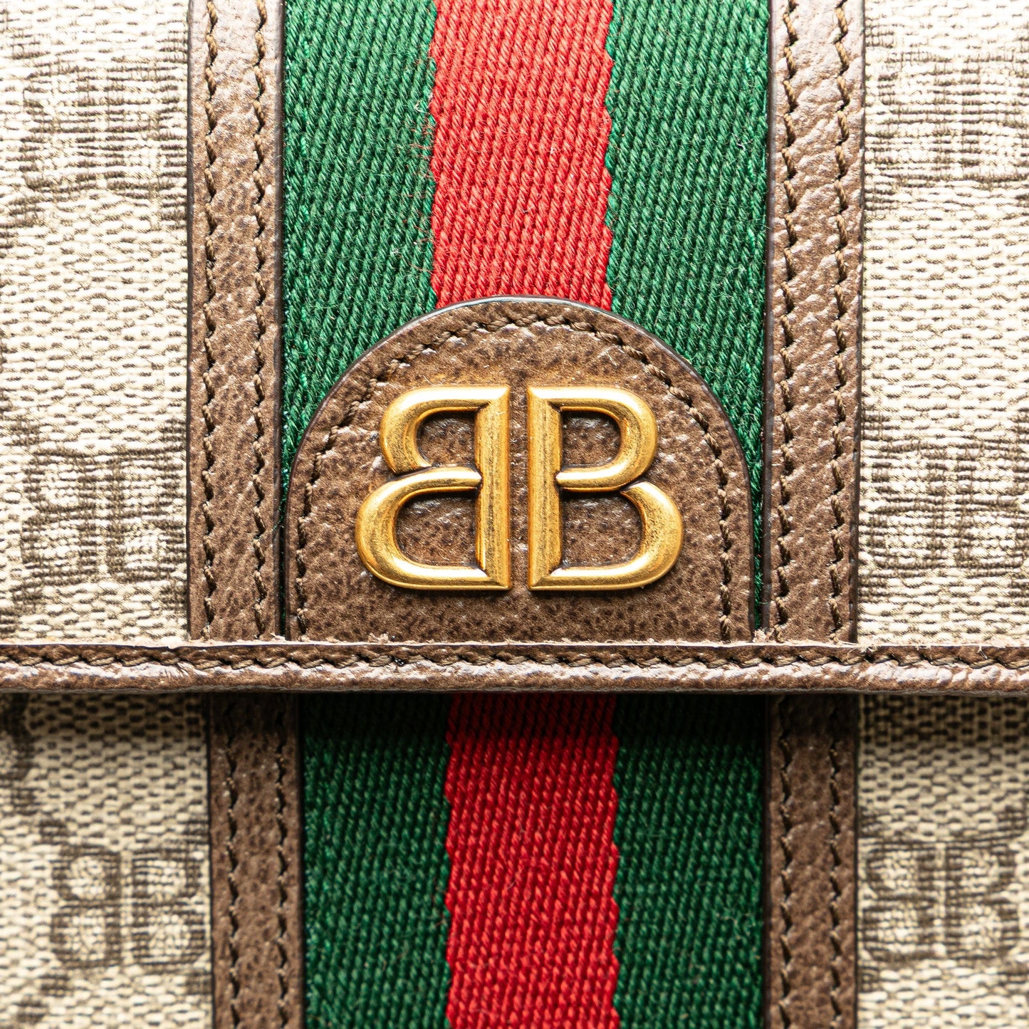 Gucci Hacker Project Balenciaga BB Supreme Ophidia Phone Case Crossbody Brown