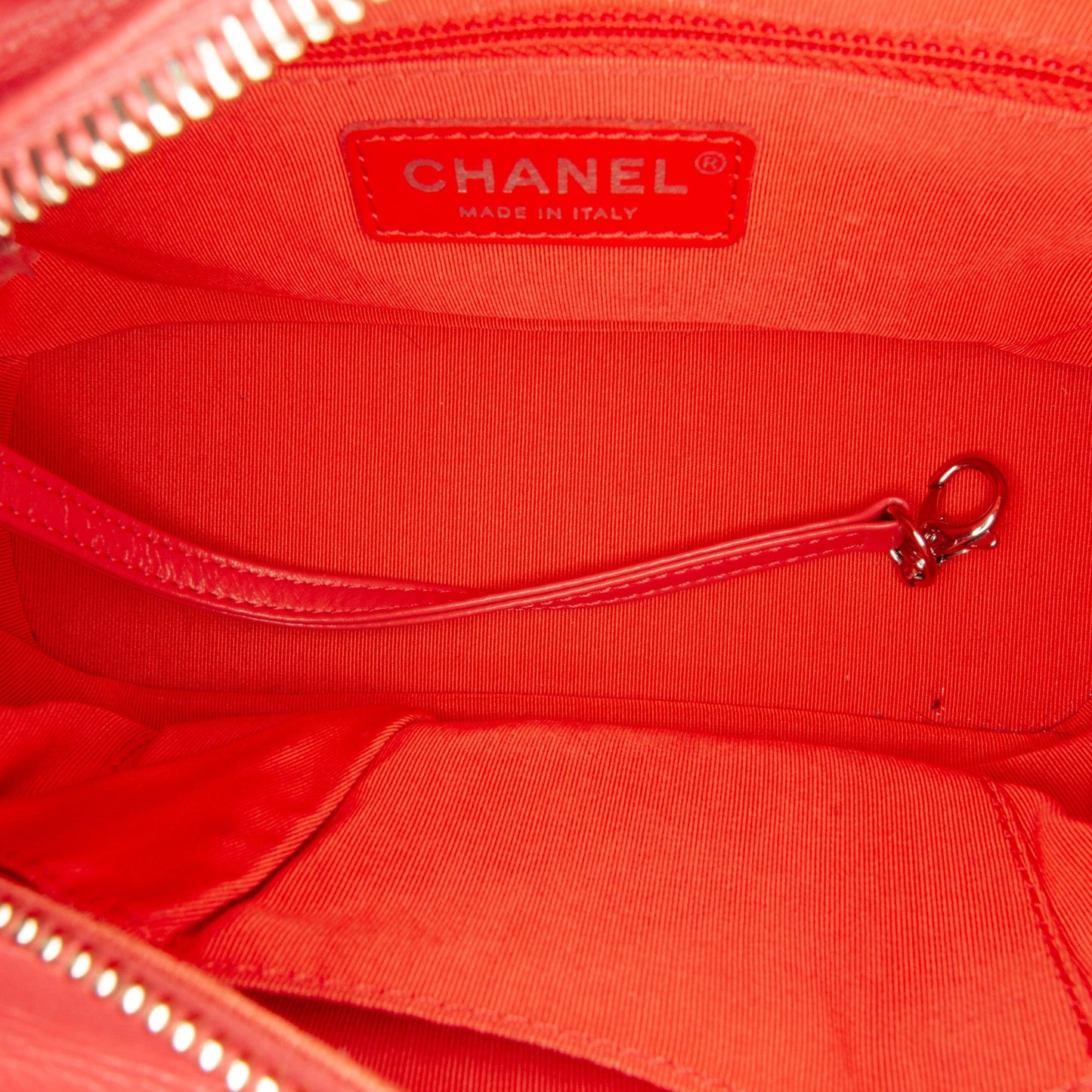 Chanel Small Chevron Lambskin Gabrielle Crossbody Red