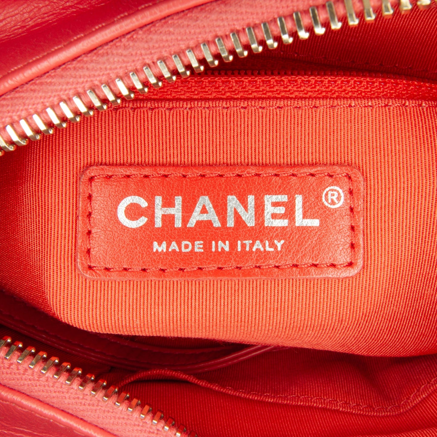 Chanel Small Chevron Lambskin Gabrielle Crossbody Red