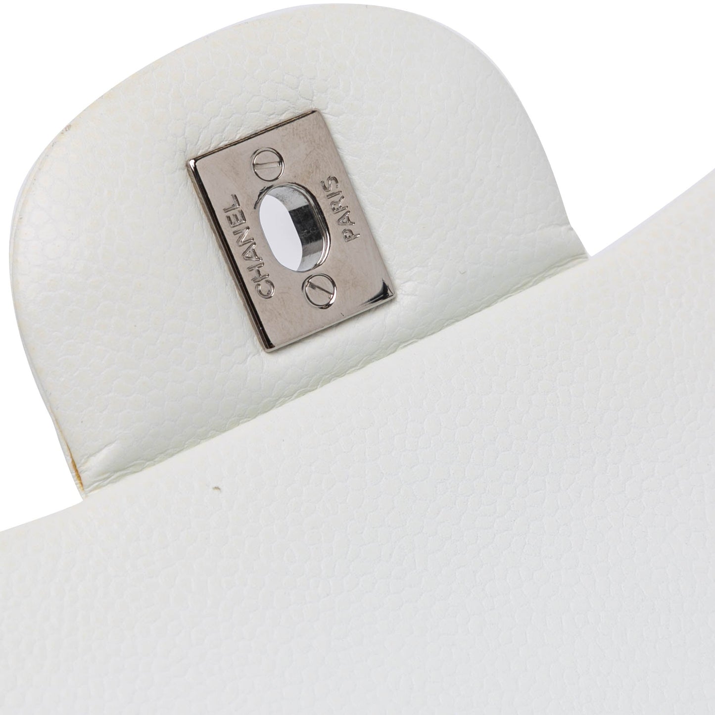 Chanel Jumbo Classic Caviar Double Flap White