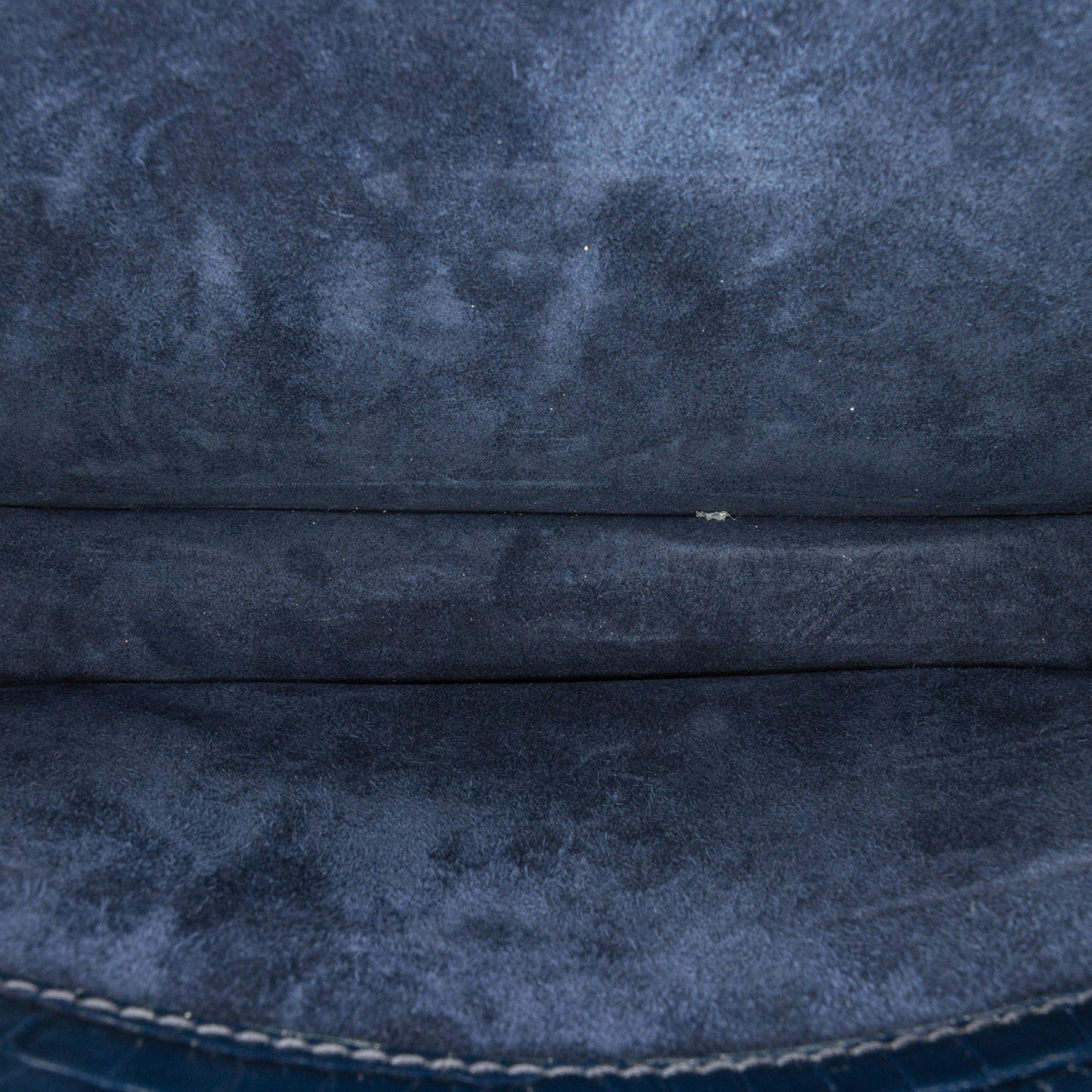 Saint Laurent Medium Croc Embossed Monogram Sunset Bag Blue