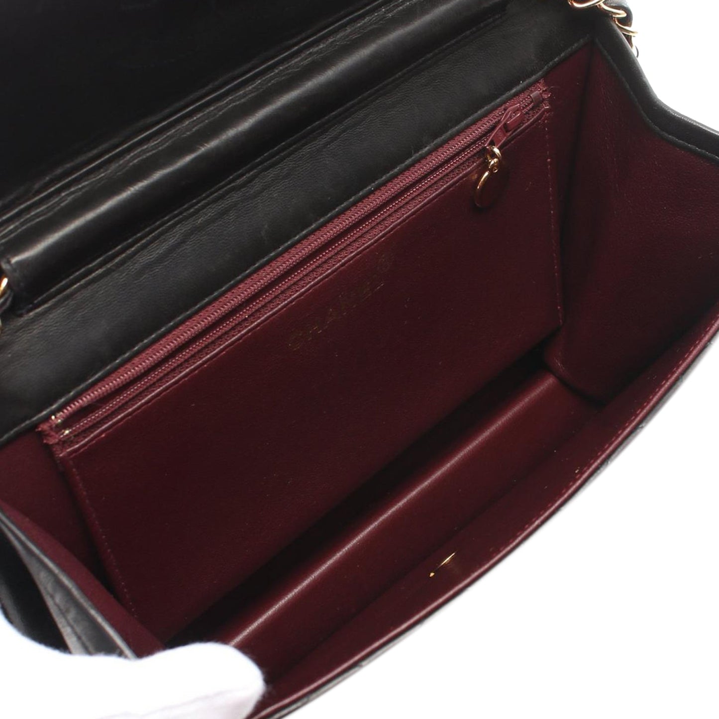 Chanel CC Quilted Lambskin Single Flap Black