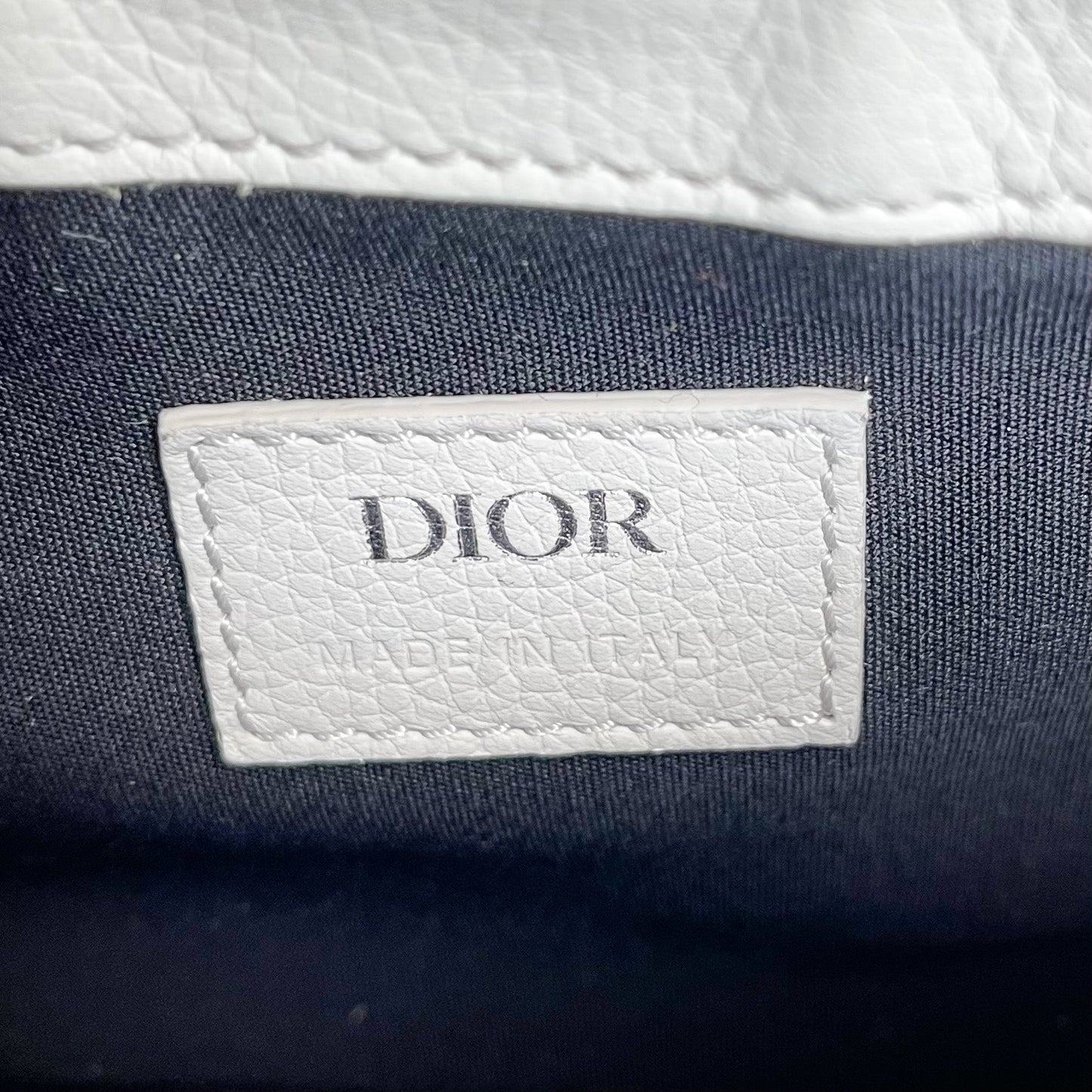 Dior Oblique Off-White Saddle Bag