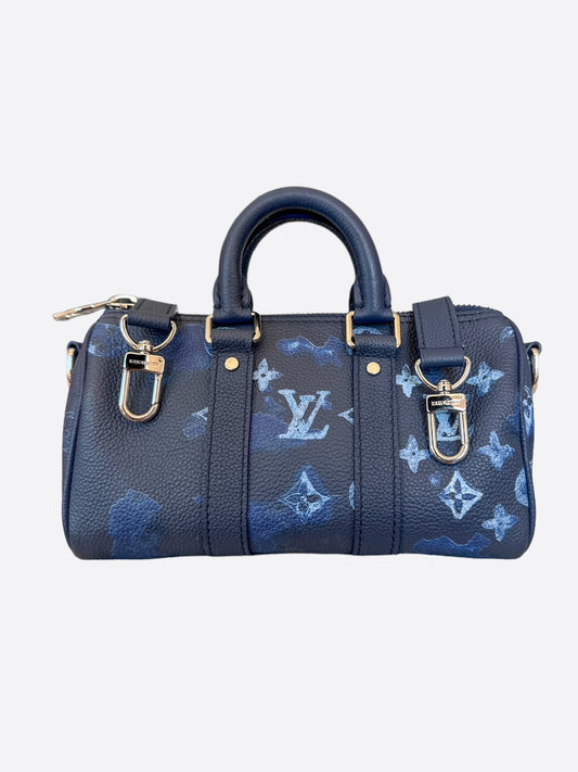 Louis Vuitton Navy Watercolor Monogram Keepall XS