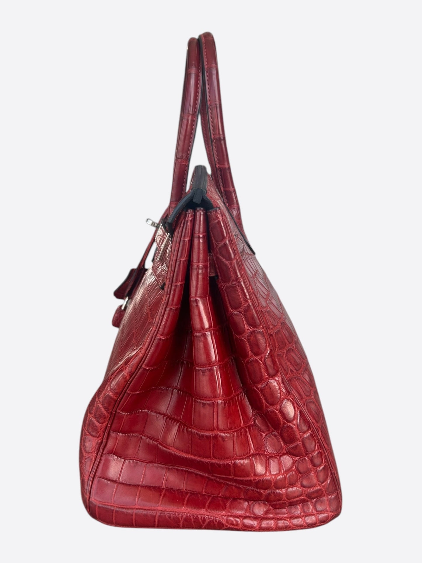 Hermes Rouge Crocodile Birkin 35