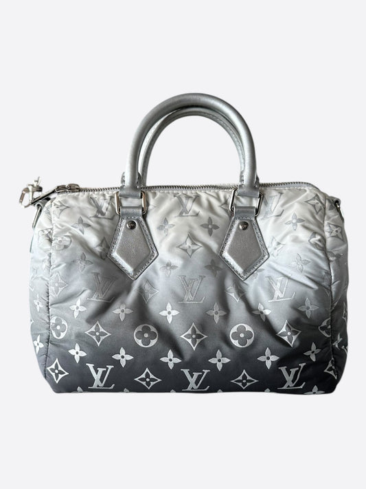 Louis Vuitton Black & White Gradient Monogram Ski Speedy 25