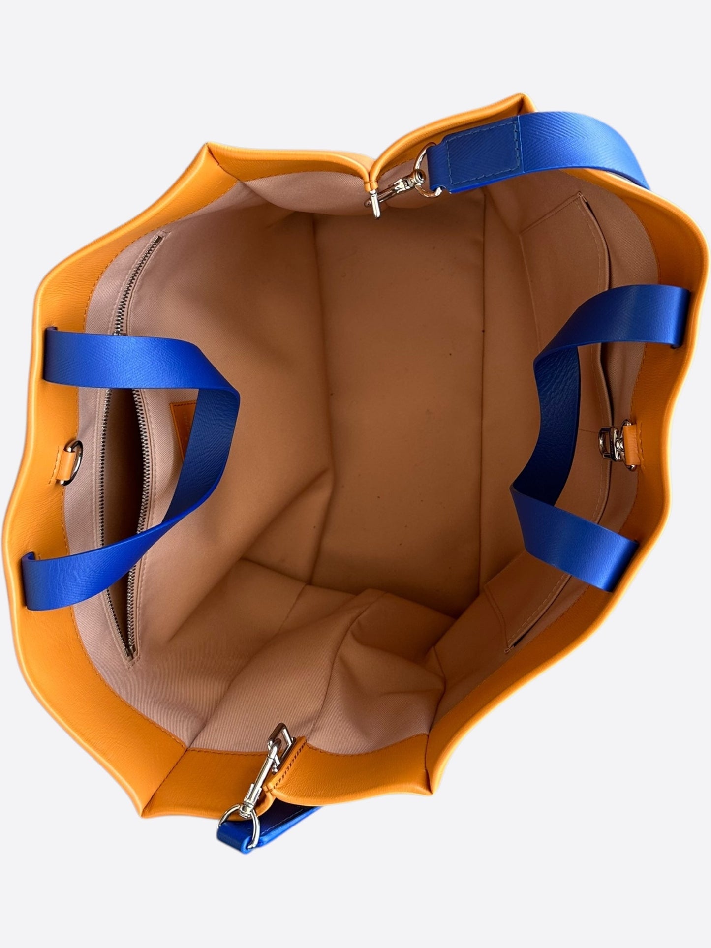 Louis Vuitton Orange Leather Shopper Tote