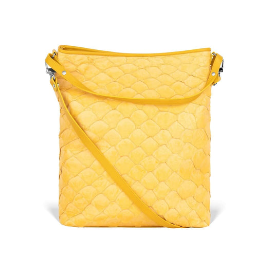 Playa Shoulder Bag - Honey Yellow Pirarucu