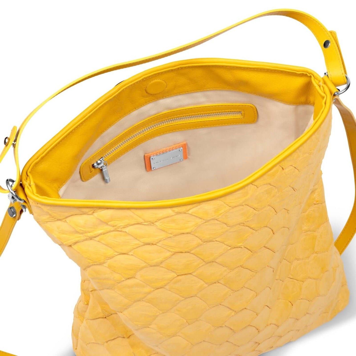 Playa Shoulder Bag - Honey Yellow Pirarucu