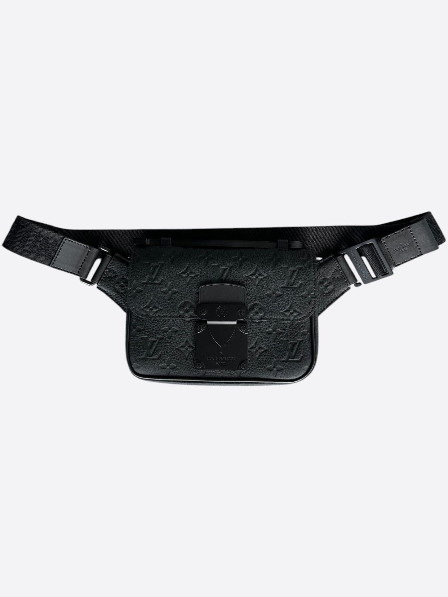 Louis Vuitton Black Taurillon Monogram S-Lock Sling Bag