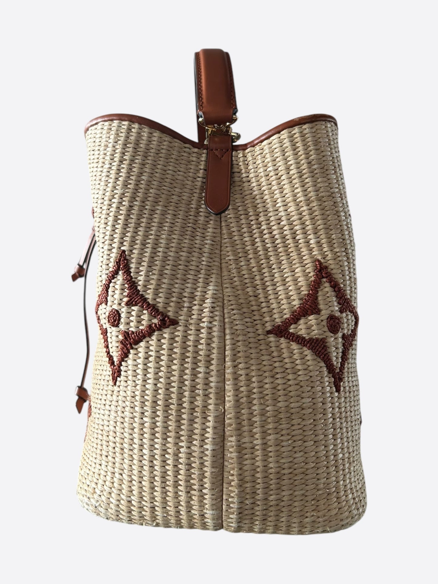 Louis Vuitton Tan & Brown Raffia Monogram Neo Noe MM
