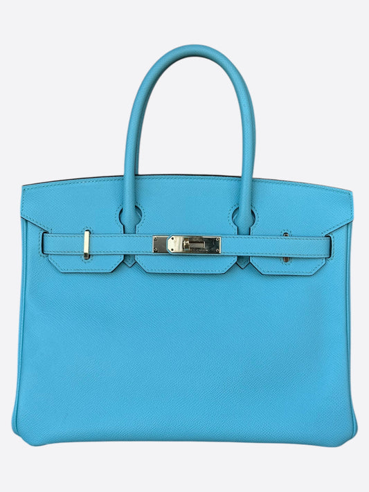 Hermes Blue Atoll Epsom Birkin 30