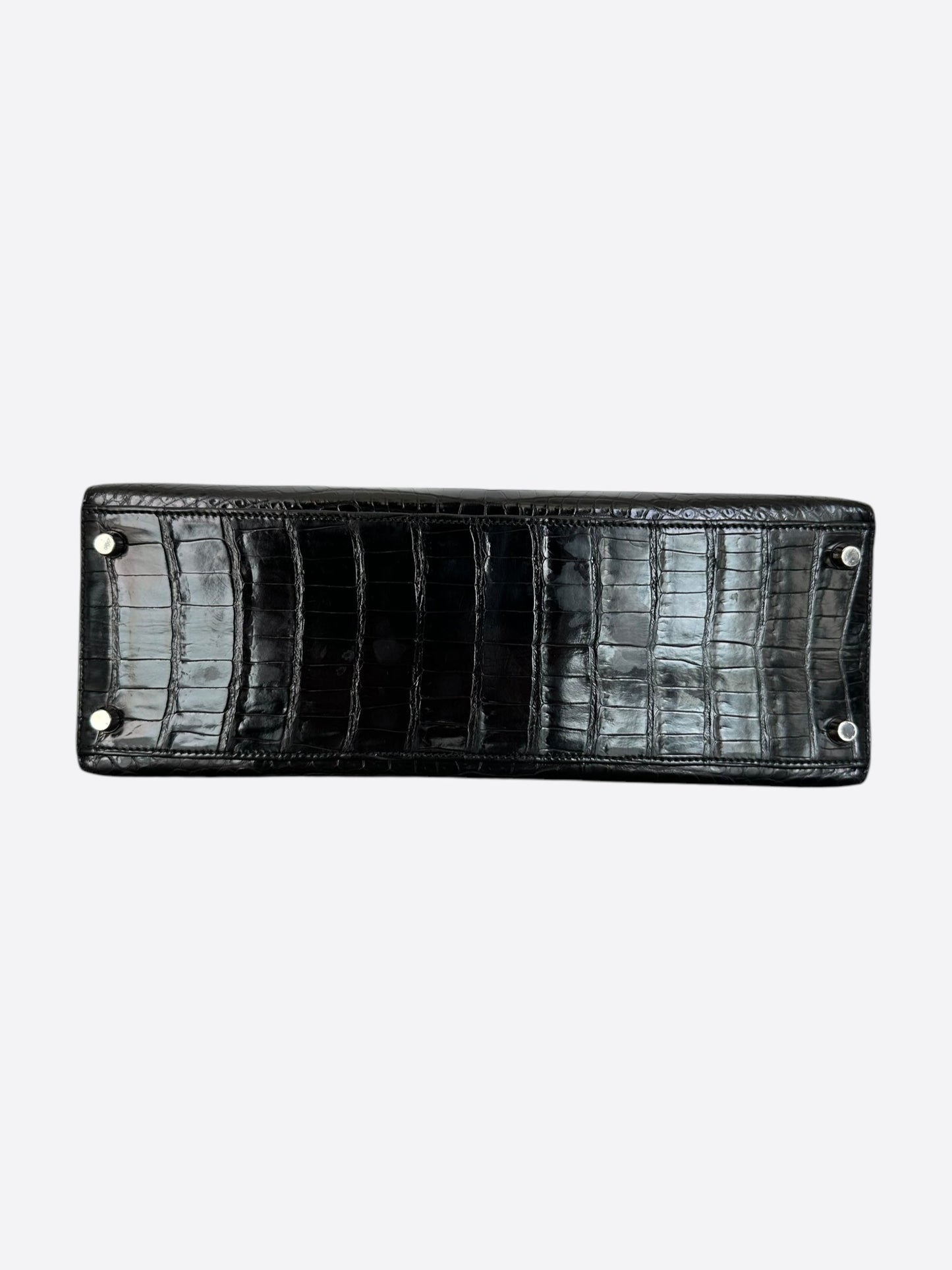 Hermes Black Prosporus Crocodile Kelly 32
